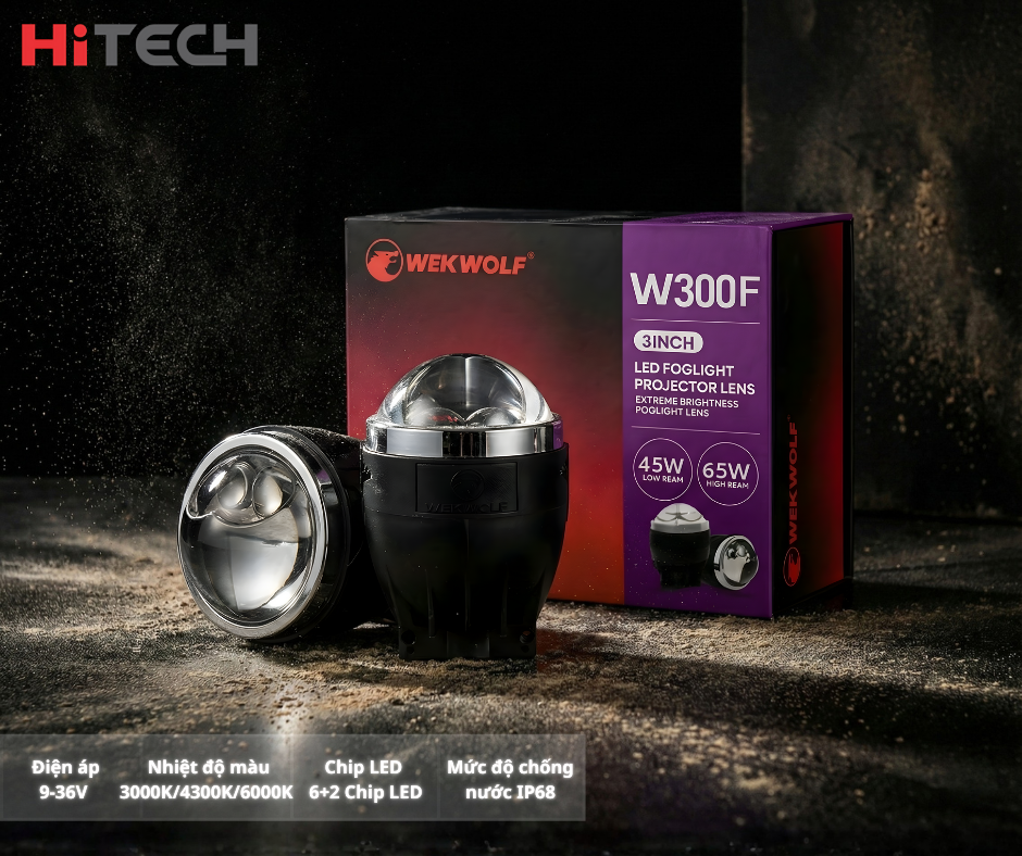 Lắp Đặt Bi Gầm Ô Tô WEKWOLF 3 In 2 Mắt Ếch (W300 Dual Laser) Tại Auto Toàn Phát- Việt Trì, Phú Thọ chính hãng