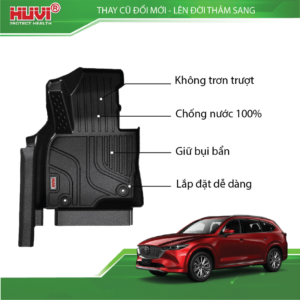 Alternative view of Lắp đặt thảm lót sàn ô tô Mazda CX8 2018-2025 tràn viền bậc cửa Huvi tại Phú Thọ| Auto Toàn Phát