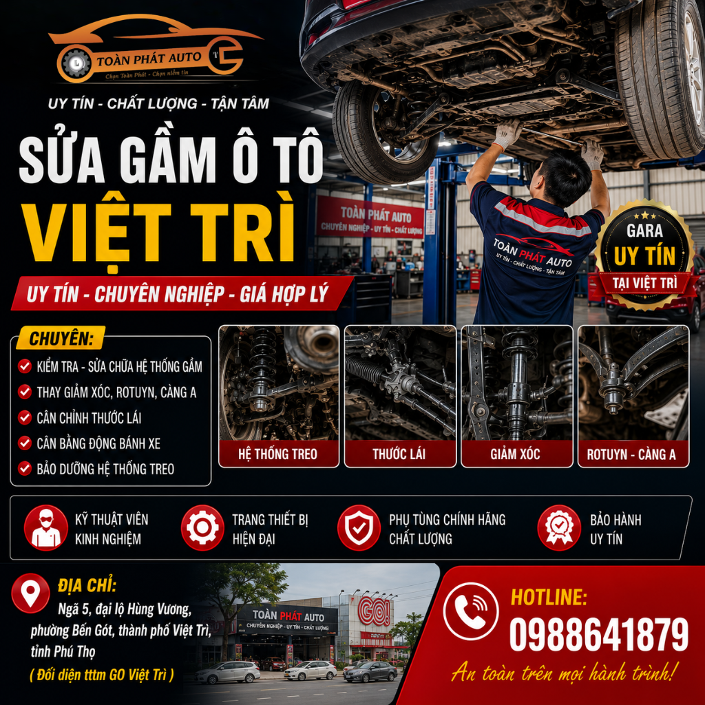 Địa chỉ sửa chữa gầm xe uy tín tại Phú Thọ