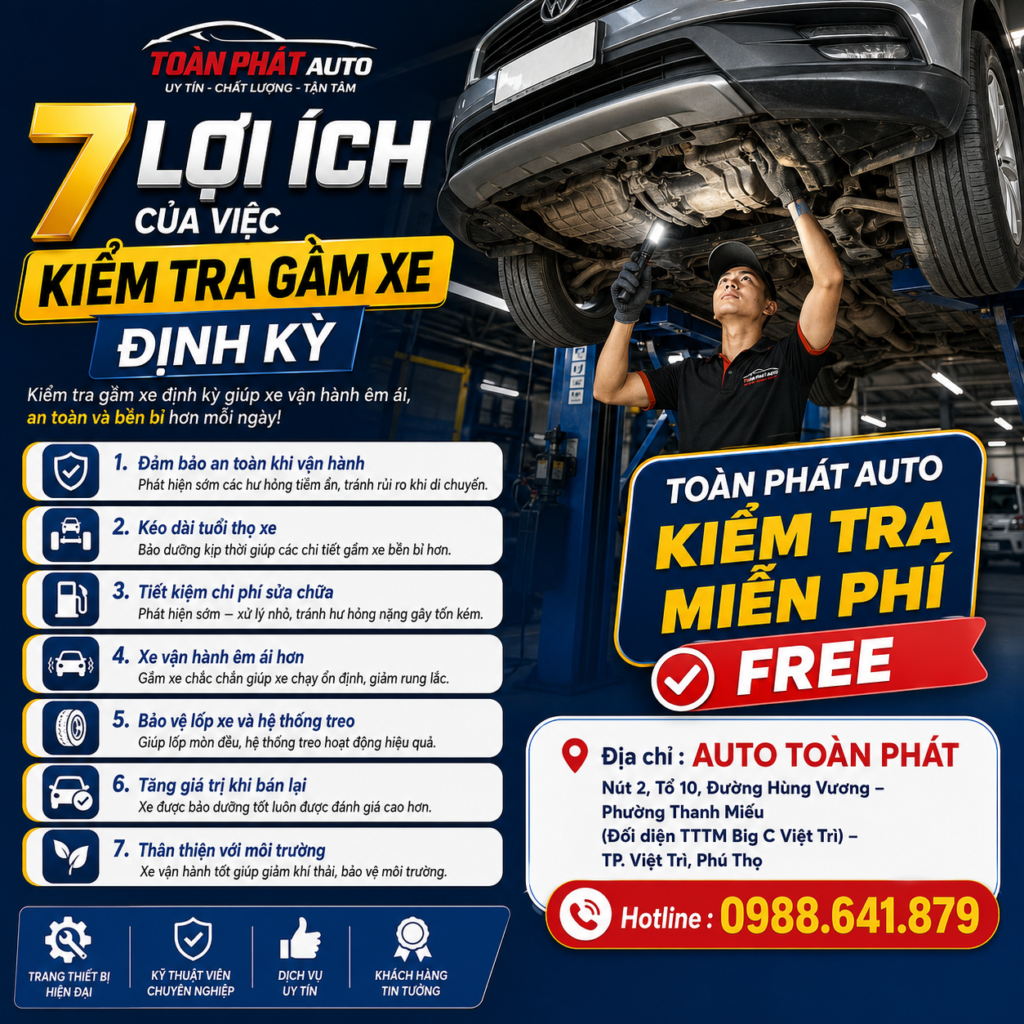 AUTO TOÀN PHÁT Nút 2, Tổ 10, Đường Hùng Vương – Phường Thanh Miếu (Đối diện TTTM Big C Việt Trì) – TP. Việt Trì, Phú Thọ Hotline :0988.641.879